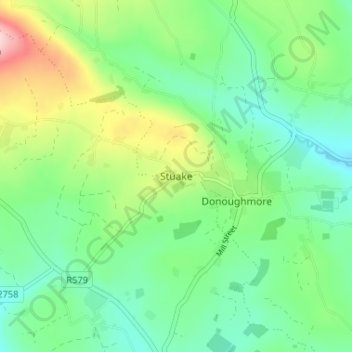 Stuake topographic map, elevation, terrain