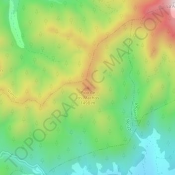 Pico de los Machos topographic map, elevation, terrain