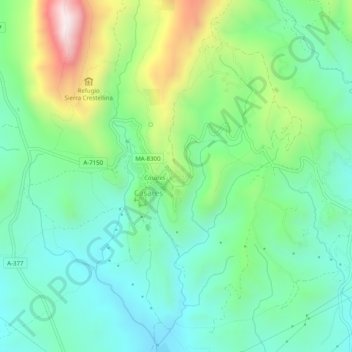 Puerto de la Cruz topographic map, elevation, terrain