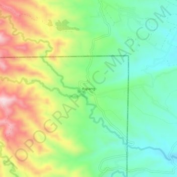 Aspang topographic map, elevation, terrain