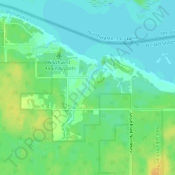 Angle Inlet topographic map, elevation, terrain
