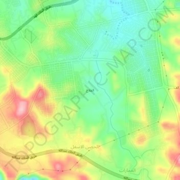 Al Falah topographic map, elevation, terrain