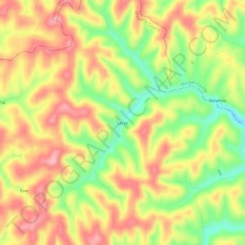 Lacey topographic map, elevation, terrain