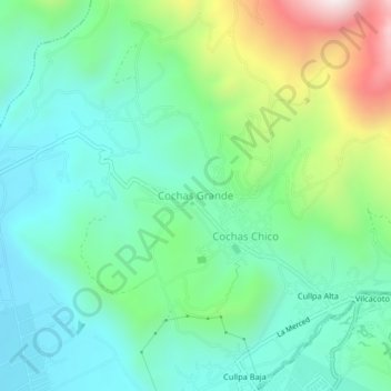 Cochas Grande topographic map, elevation, terrain