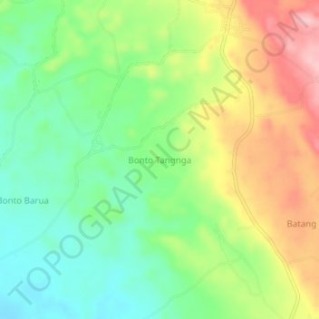 Bonto Tangnga topographic map, elevation, terrain