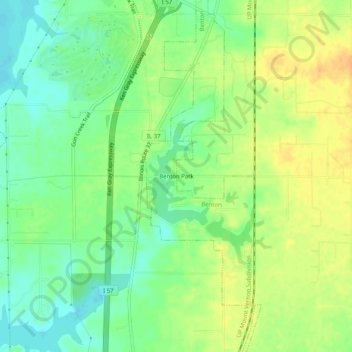 Benton Park topographic map, elevation, terrain