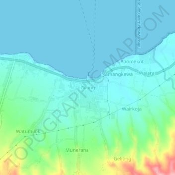 Gilting topographic map, elevation, terrain