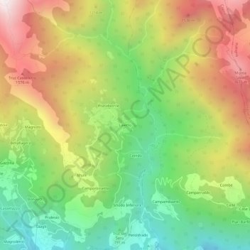 Laietto topographic map, elevation, terrain