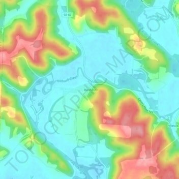 Blissfield topographic map, elevation, terrain