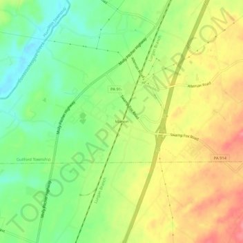 Marion topographic map, elevation, terrain