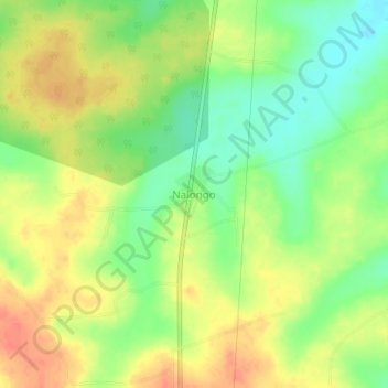 Nalongo topographic map, elevation, terrain