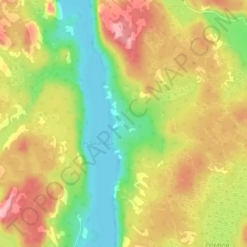 Namdalen topographic map, elevation, terrain