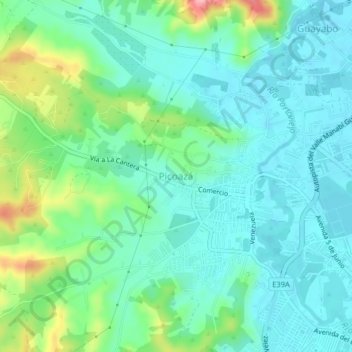 Picoazá topographic map, elevation, terrain