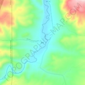 Jelm topographic map, elevation, terrain