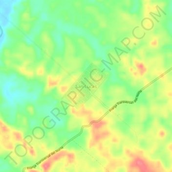 San Lucas topographic map, elevation, terrain