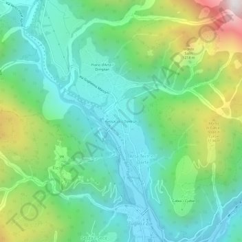 Avosacco topographic map, elevation, terrain