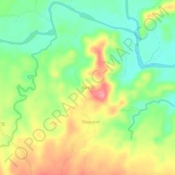 Benit topographic map, elevation, terrain