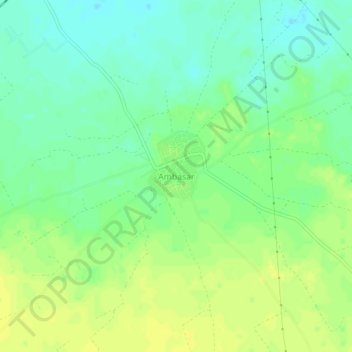 Ambasar topographic map, elevation, terrain