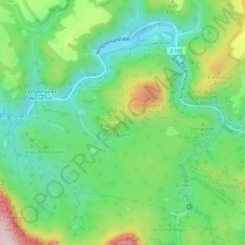 Hebamme topographic map, elevation, terrain