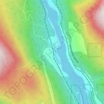 Keefers topographic map, elevation, terrain