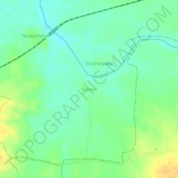 Gonur topographic map, elevation, terrain