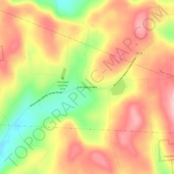 East Masonville topographic map, elevation, terrain