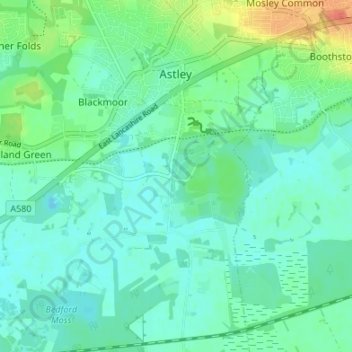 Lower Green topographic map, elevation, terrain