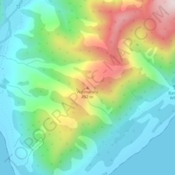 Waimarama topographic map, elevation, terrain