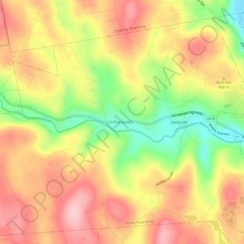 Fortenia topographic map, elevation, terrain
