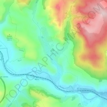 Mera topographic map, elevation, terrain