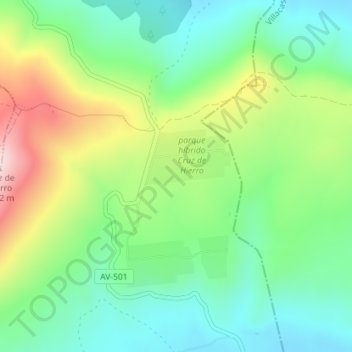 Los Navazos topographic map, elevation, terrain
