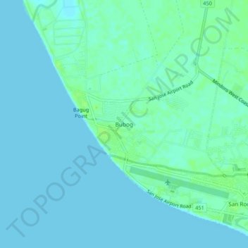 Bubog topographic map, elevation, terrain