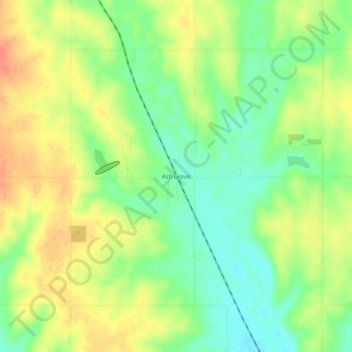 Ash Grove topographic map, elevation, terrain