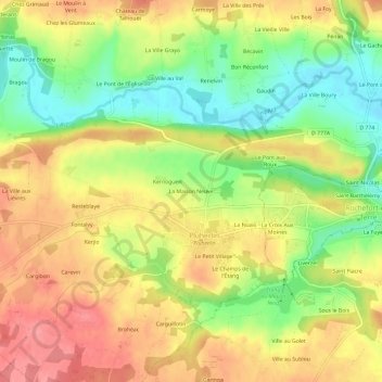 La Maison Neuve topographic map, elevation, terrain