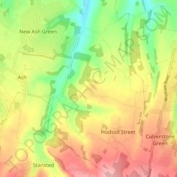 Ridley topographic map, elevation, terrain