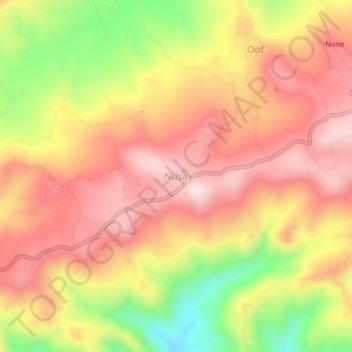 Nusa topographic map, elevation, terrain