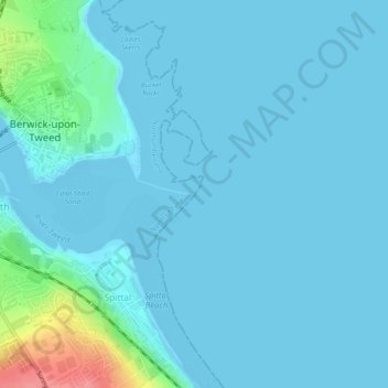 Berwick topographic map, elevation, terrain