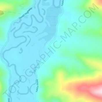 Yabba topographic map, elevation, terrain
