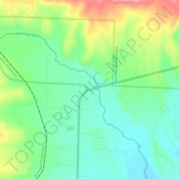 Acorn topographic map, elevation, terrain