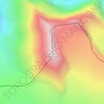 Mount King Edward topographic map, elevation, terrain