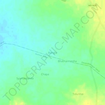 Bangla topographic map, elevation, terrain