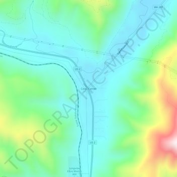 Coles Corner topographic map, elevation, terrain