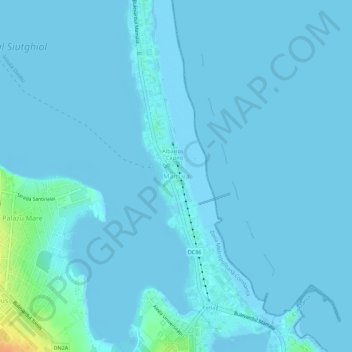 Mamaia topographic map, elevation, terrain
