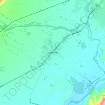 Greytown topographic map, elevation, terrain