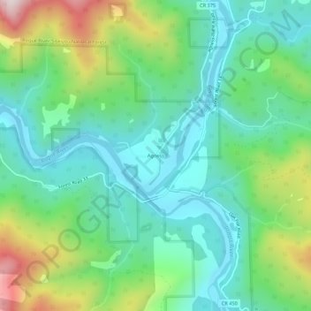 Agness topographic map, elevation, terrain