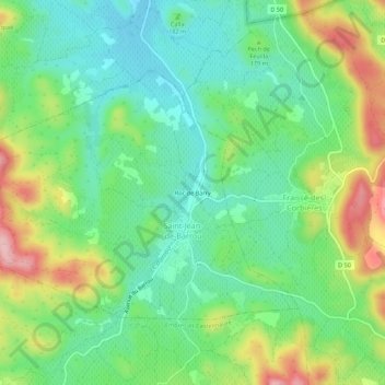 Roc de Barry topographic map, elevation, terrain
