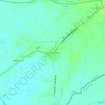 Calibungan topographic map, elevation, terrain