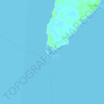 Tandu Owak topographic map, elevation, terrain