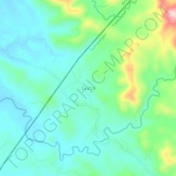 Guitol topographic map, elevation, terrain