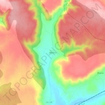 Alboreca topographic map, elevation, terrain